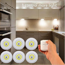 Load image into Gallery viewer, 3W Super Bright Cob Under Cabinet Light LED Wireless Remote Control Dimmable Wardrobe Night Lamp Home Bedroom Closet Kitchen