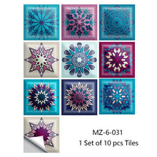 Load image into Gallery viewer, 10pcs Gray Retro Pattern Matte Surface Tiles Sticker Transfers Covers for Kitchen Bathroom Tables Floor Hard-wearing Wall Decals