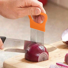 Load image into Gallery viewer, 2019 New Kitchen Gadgets Onion Slicer Tomato Vegetables Safe Fork vegetables Slicing Cutting Tools
