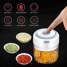 Load image into Gallery viewer, Electric Food Crusher Mini Garlic Press Garlic Crusher Vegetable Chopper For Kitchen Crushed Garlic Crushed Ginger Crushed Chili
