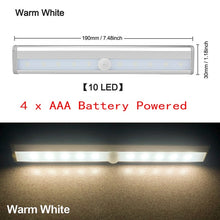 Load image into Gallery viewer, 6 10 24 40 60 LEDs Under Cabinet Night Light Motion Sensor Closet Light Kitchen Bedroom Lighting Wall Lamp With Magnetic Strip
