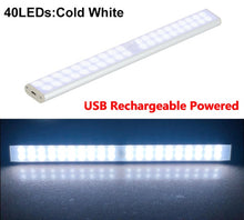 Load image into Gallery viewer, 6 10 24 40 60 LEDs Under Cabinet Night Light Motion Sensor Closet Light Kitchen Bedroom Lighting Wall Lamp With Magnetic Strip
