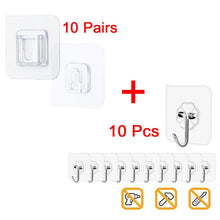Load image into Gallery viewer, Double-Sided Adhesive Wall Hooks Hanger Strong Transparent Suction Cup Wall Holder For Kitchen dubbelzijdig klevende haken
