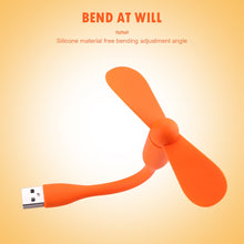 Load image into Gallery viewer, Creative USB Fan Mini Flexible Bendable USB Fan for Power Bank Laptop PC AC Charger Portable Hand Fan Computer Summer Gadget

